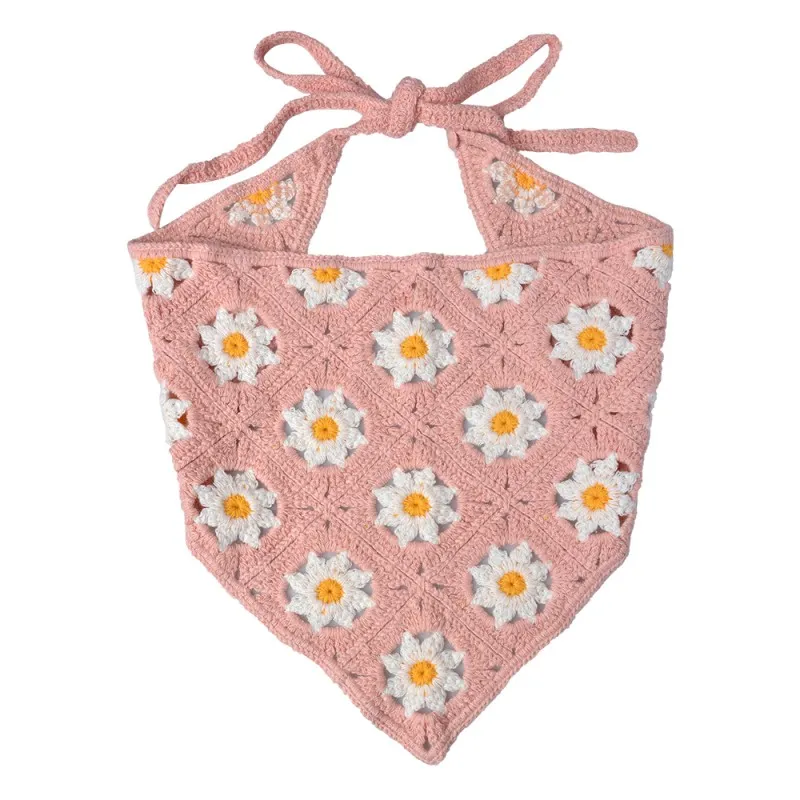clayre-eef-bandana-kind-80-cm-roze-katoen-bloemen.webp