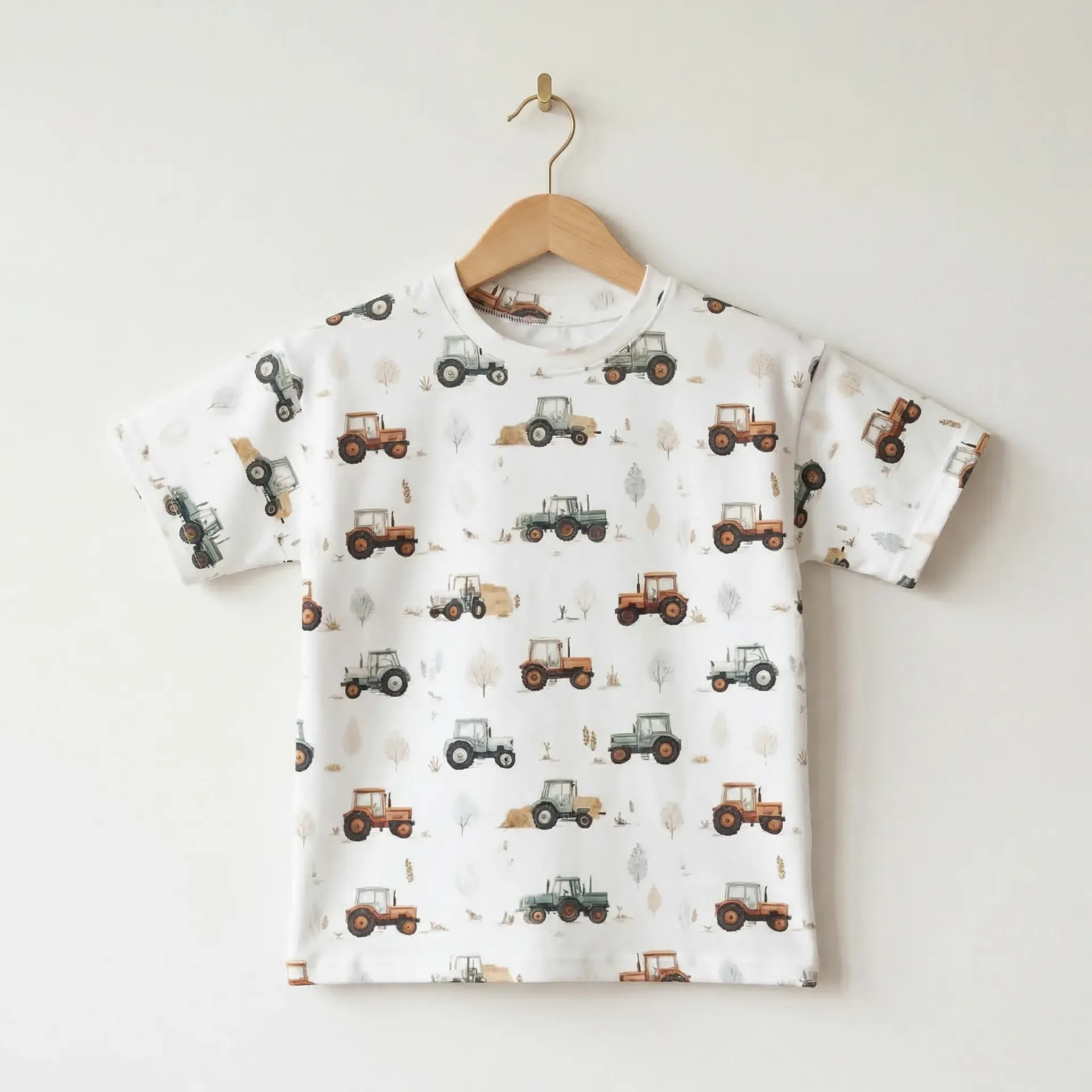 Kids T-shirt with tractor print