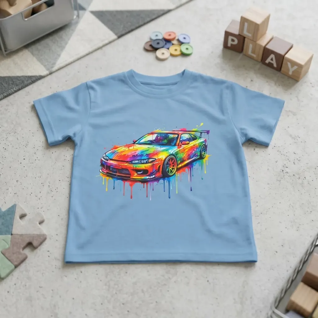 Jongens T-shirt met auto print