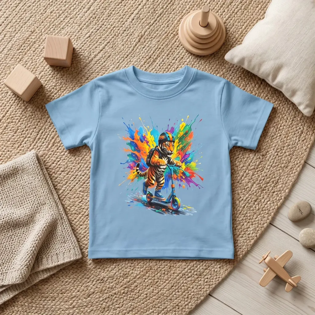 Boys T-shirt with a tiger print