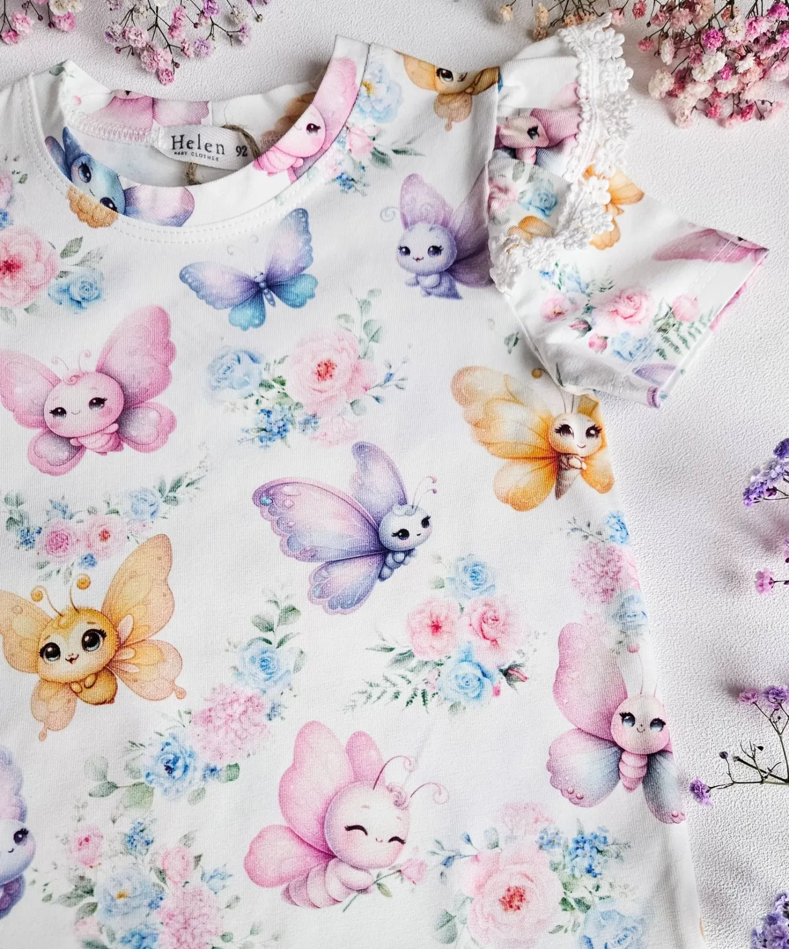 Meisjes T-shirt met vlinder print