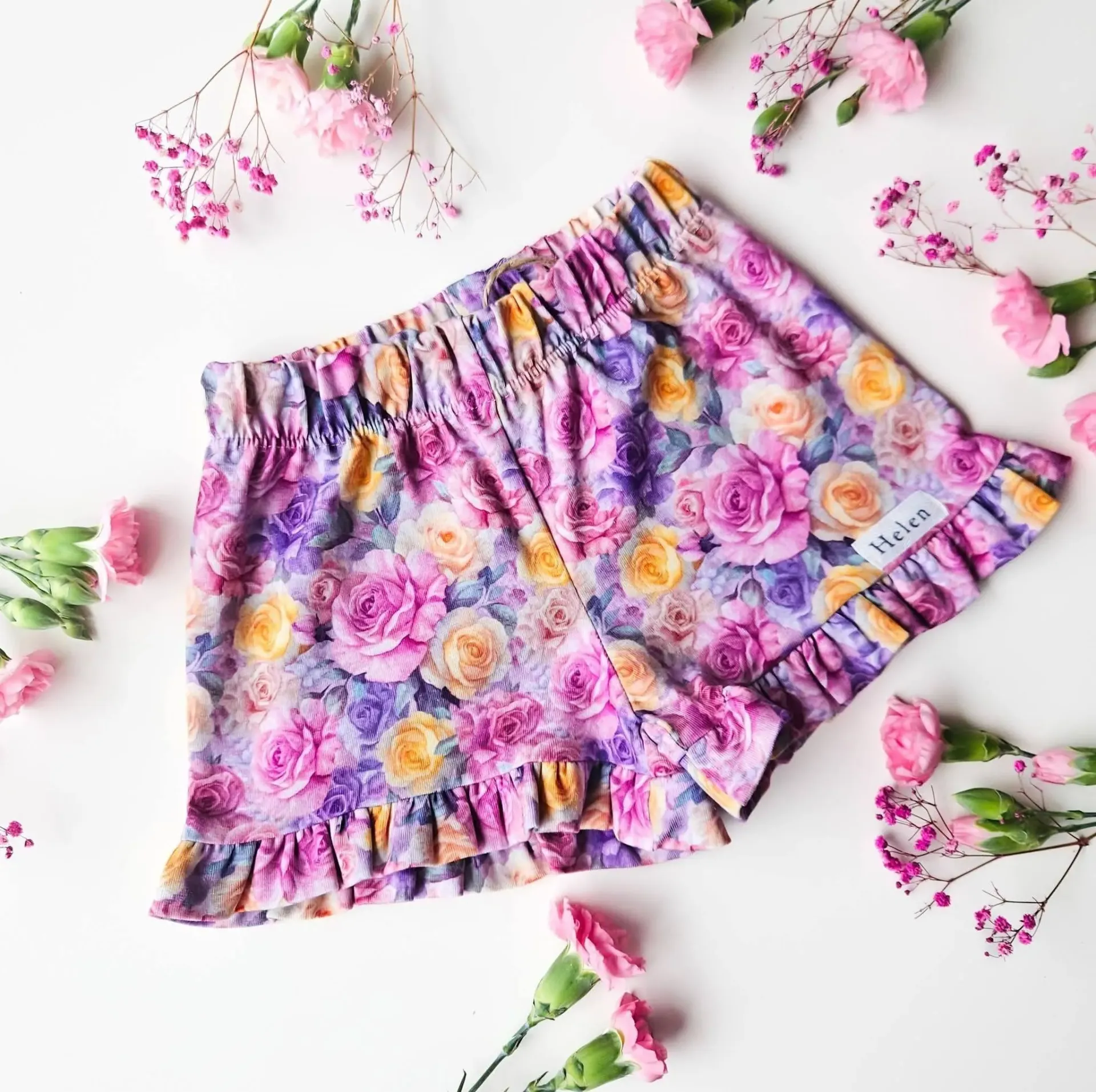 Meisjes skort met bloemenprint (92)