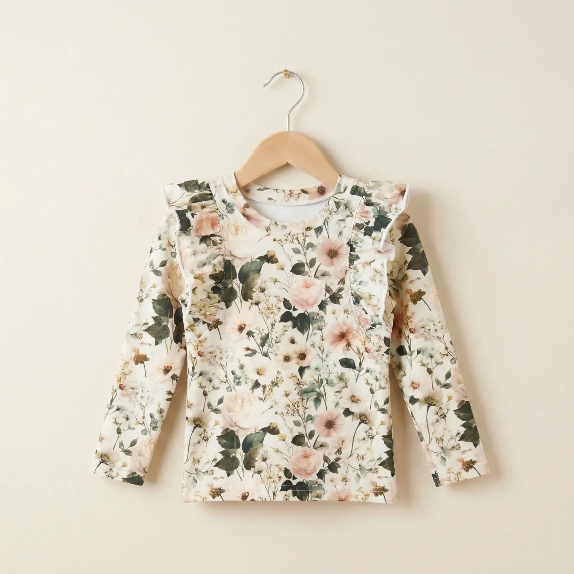 Girls longsleeve with floral print