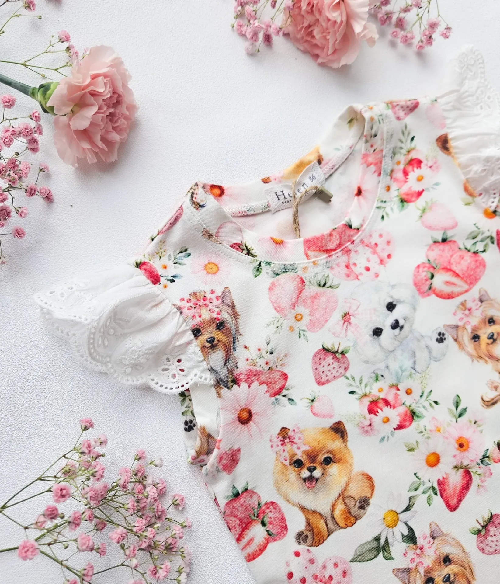Meisjes T-shirt met honden print (80)