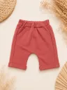 Roestbruine kinder korte broek met zakken