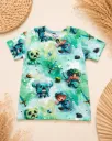 Zielony dziecięcy T-shirt z gamingowym nadrukiem