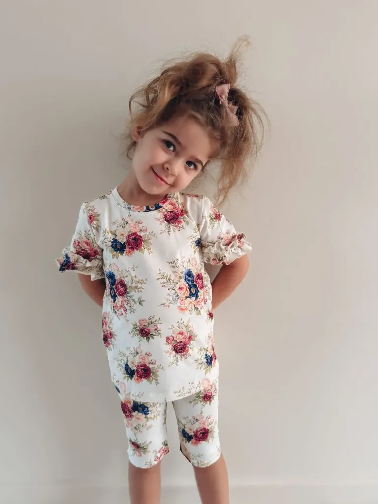 Meisjes set met bloemenprint