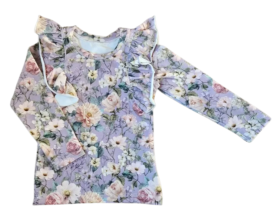 Girls longsleeve with floral print (92)