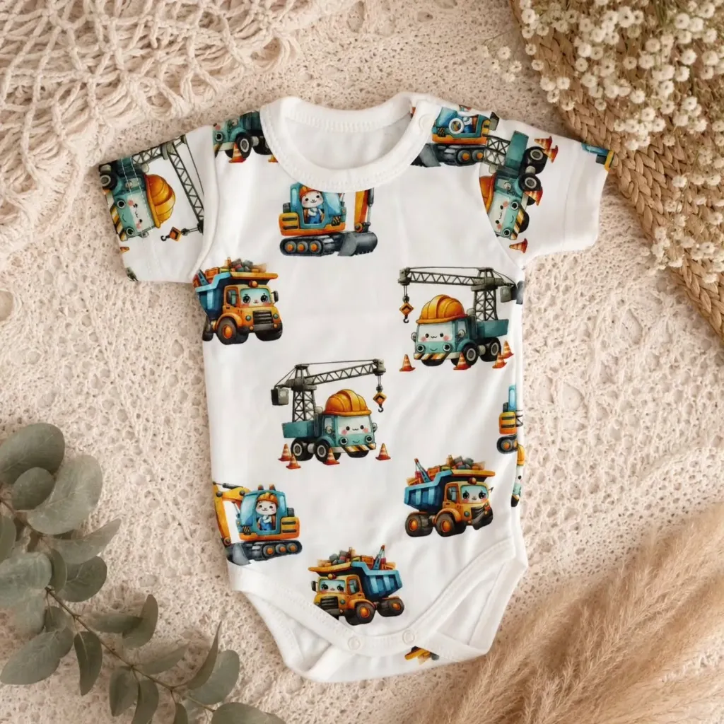 Baby Romper Bouwvoertuigen