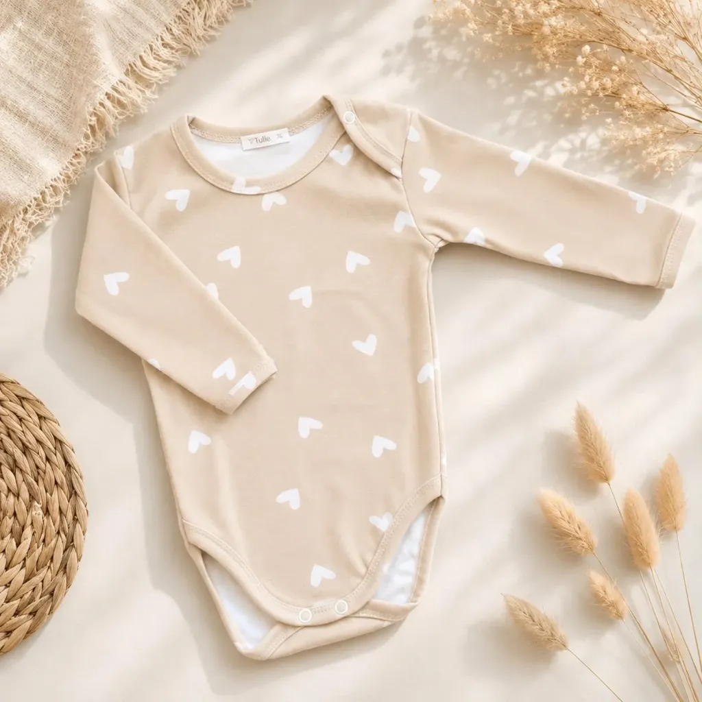 Babyromper met Hartjes – 100% Katoen