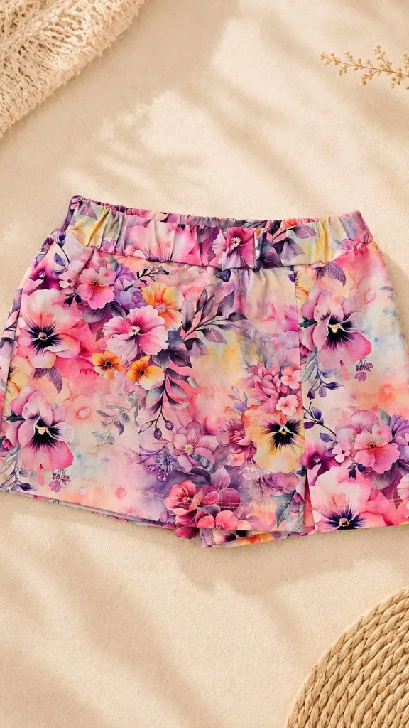 Meisjes Skort met Bloemenprint