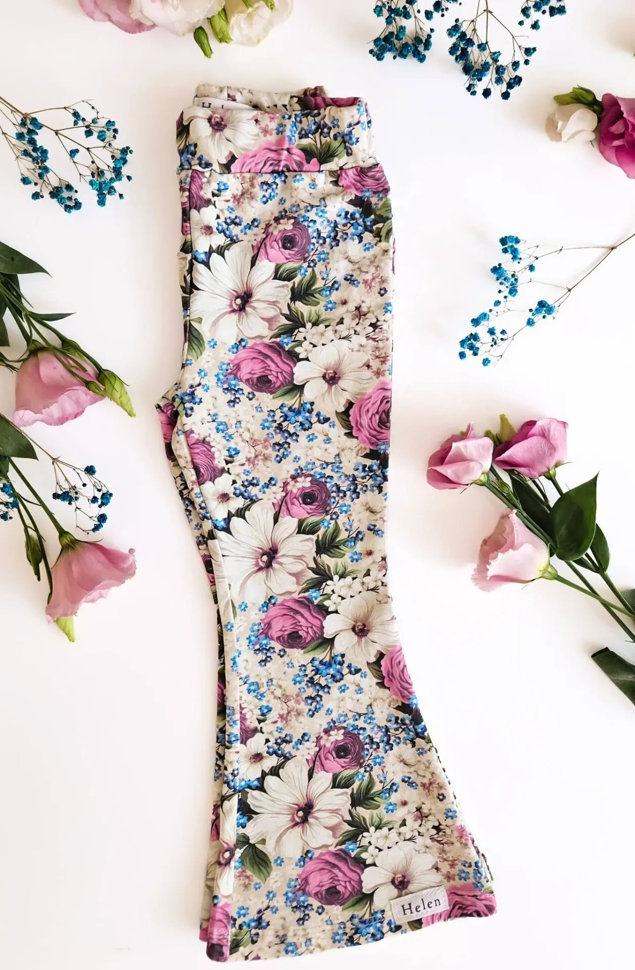 Helen Meisjes Flared Broek met Bloemen