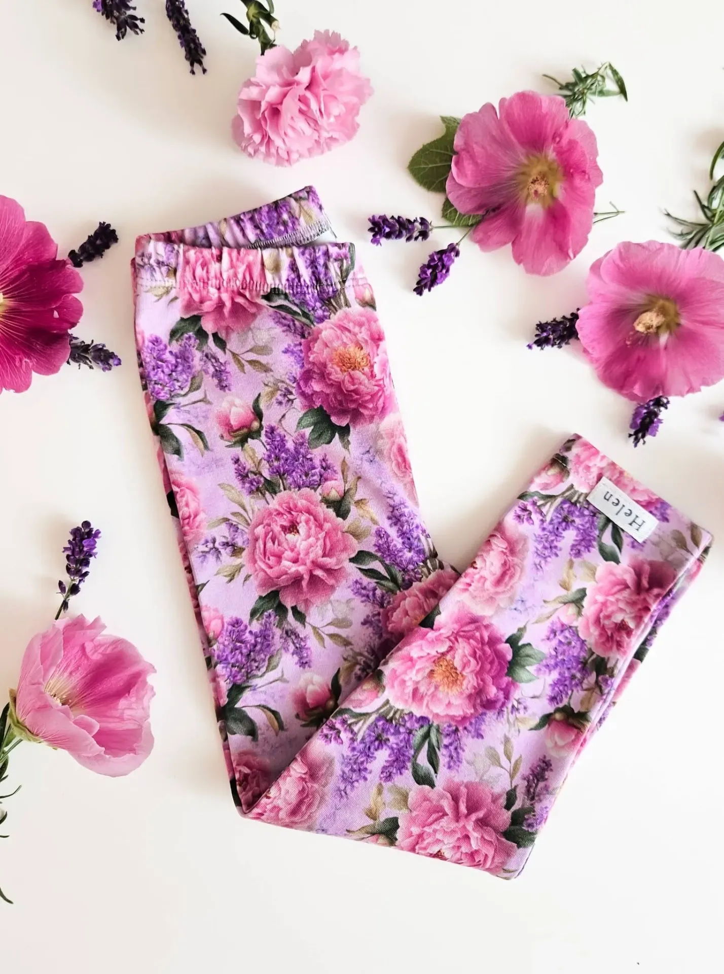 Legginsy dziewczęce Helen w kwiaty