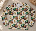 Kids Long Sleeve Shirt with Garbage Trucks