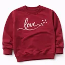 Bordeaux Dames Sweater met Love Print