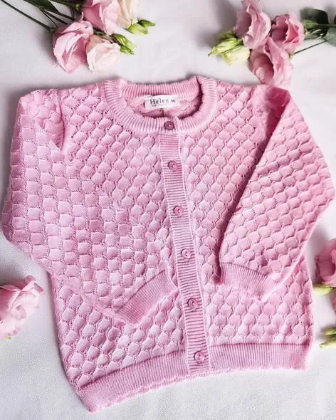 Meisjes vest met knopen (92)