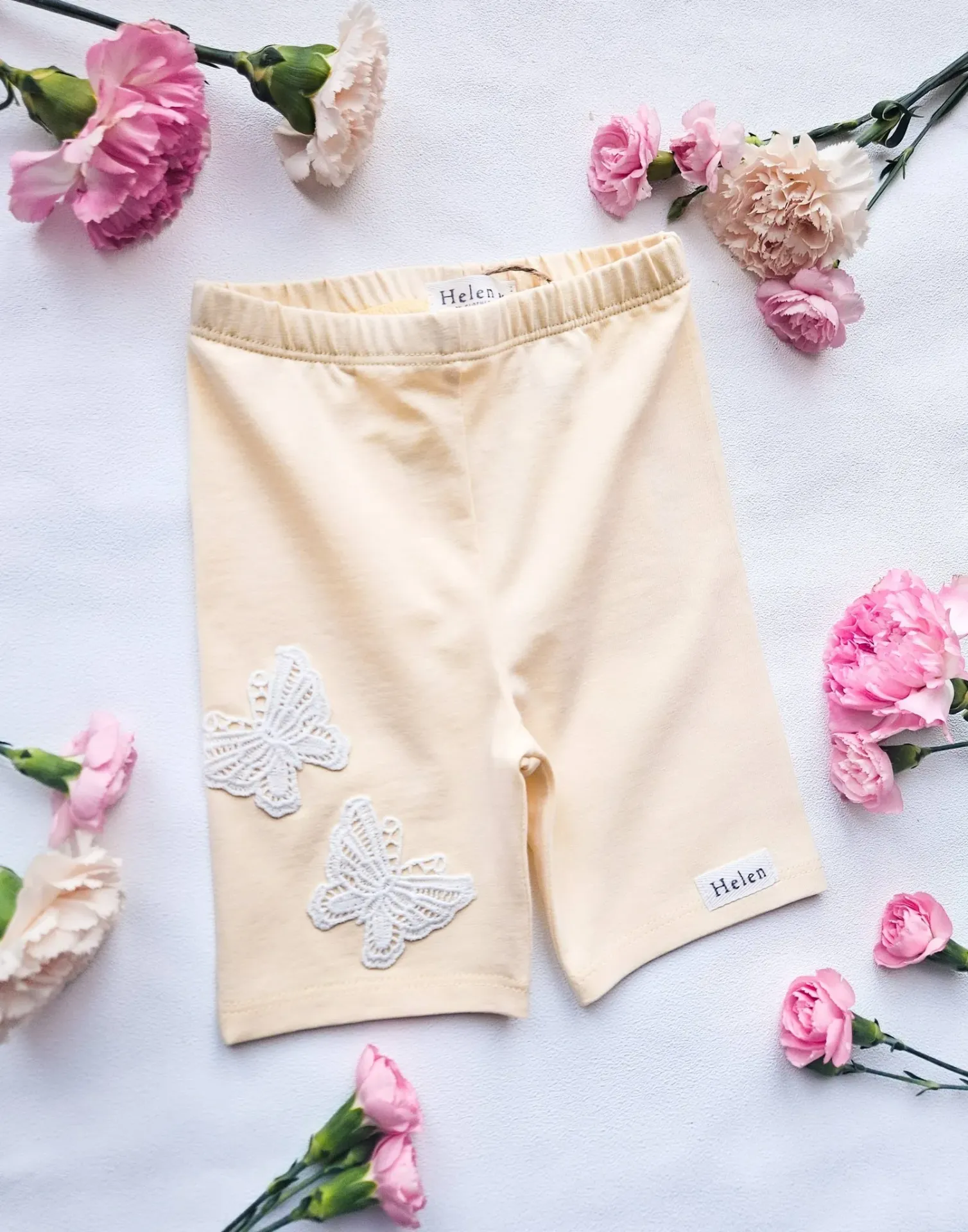 Meisjes fietsbroek met vlinder applicatie (86)