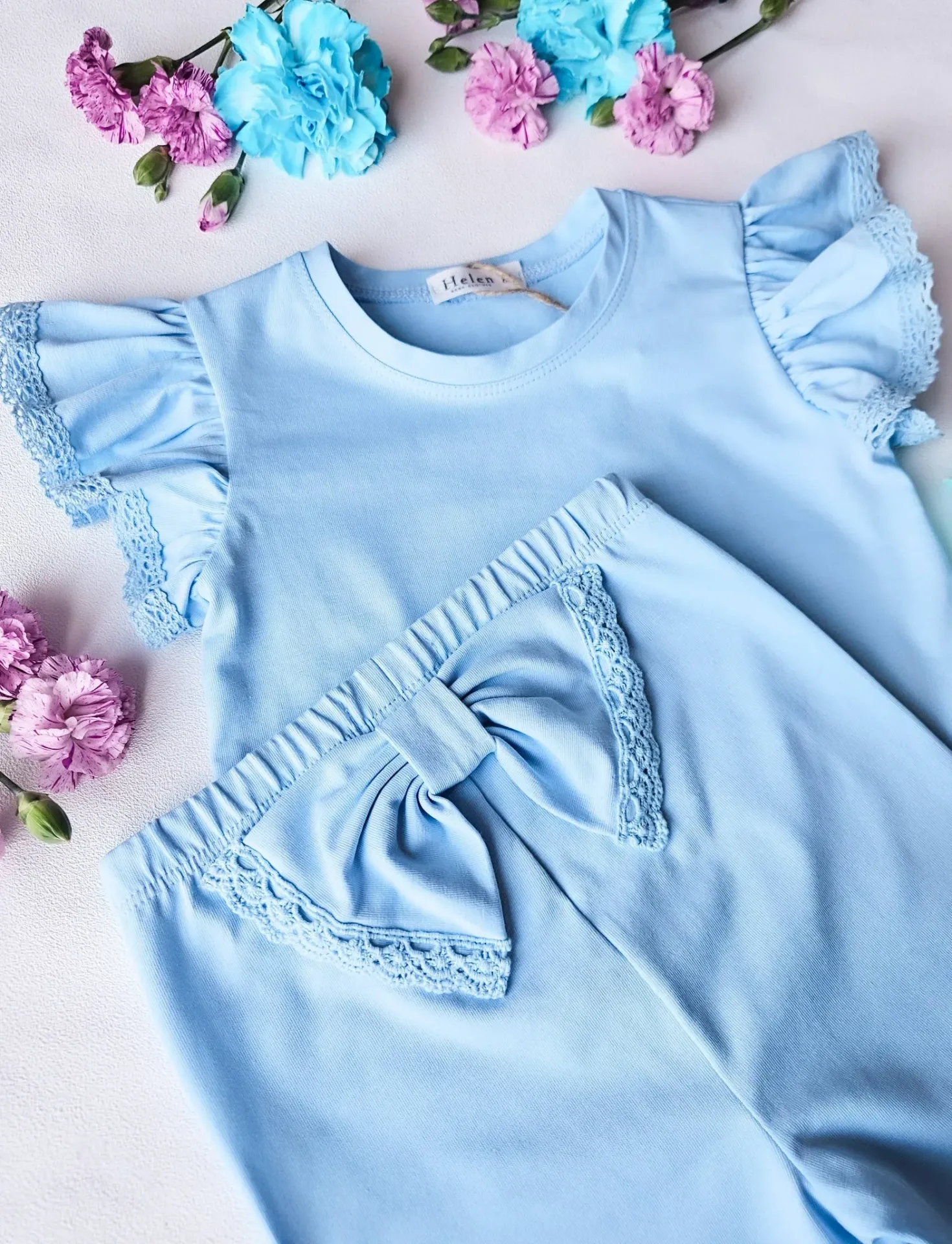 Meisjes korte legging met strik (110)