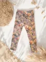 Girls leggings with floral print – lilac