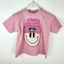 Pink Oversized Kids T-shirt with Smiley – Love Yourself