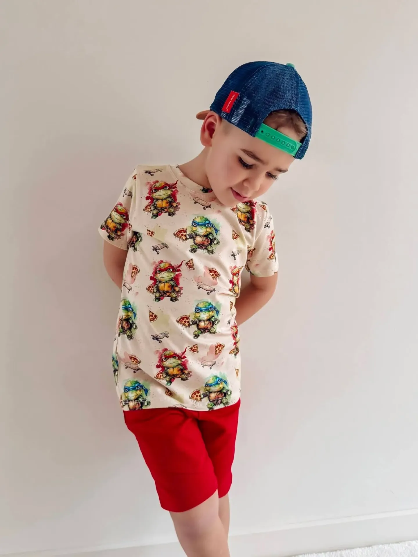 Jongens T-shirt met schildpadden print (98)