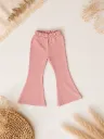 Różowe legginsy dziecięce dzwony bawełna – basic