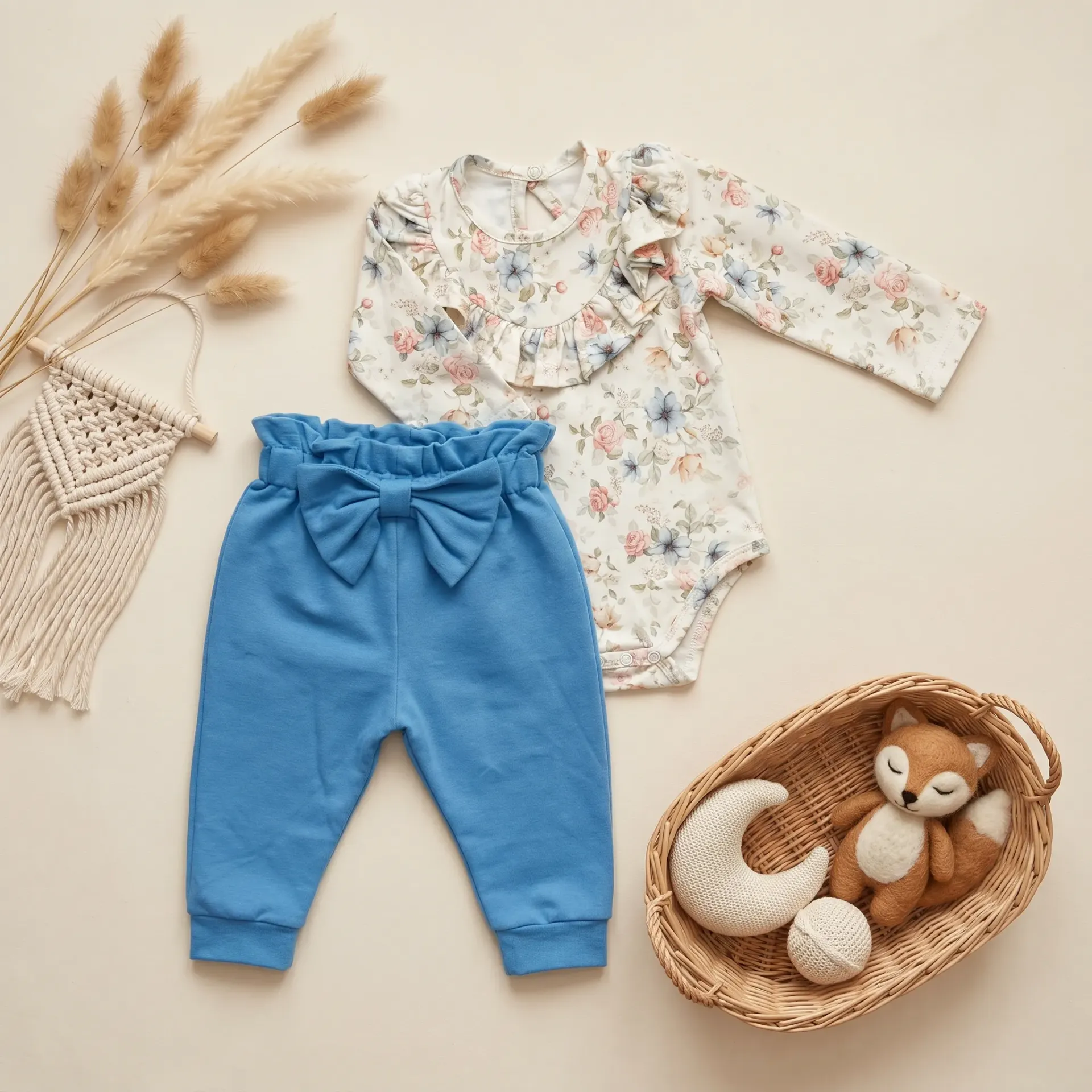 Meisjes kleding set met bloemen print (74)