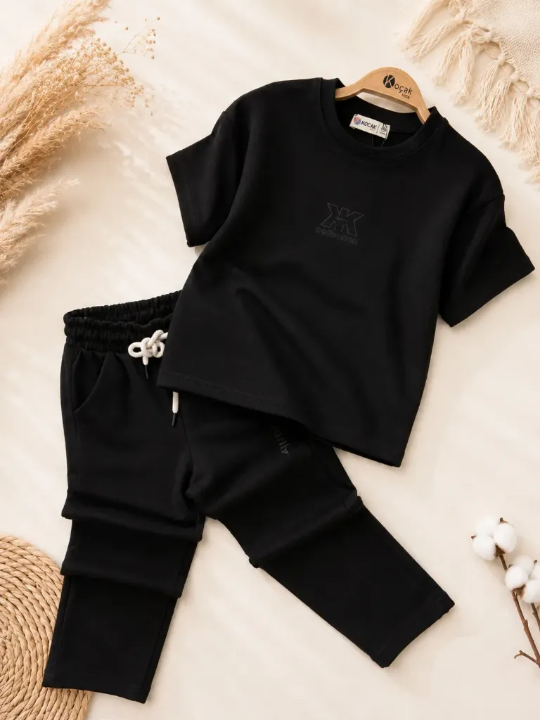 Boys jogging set black (110/116)