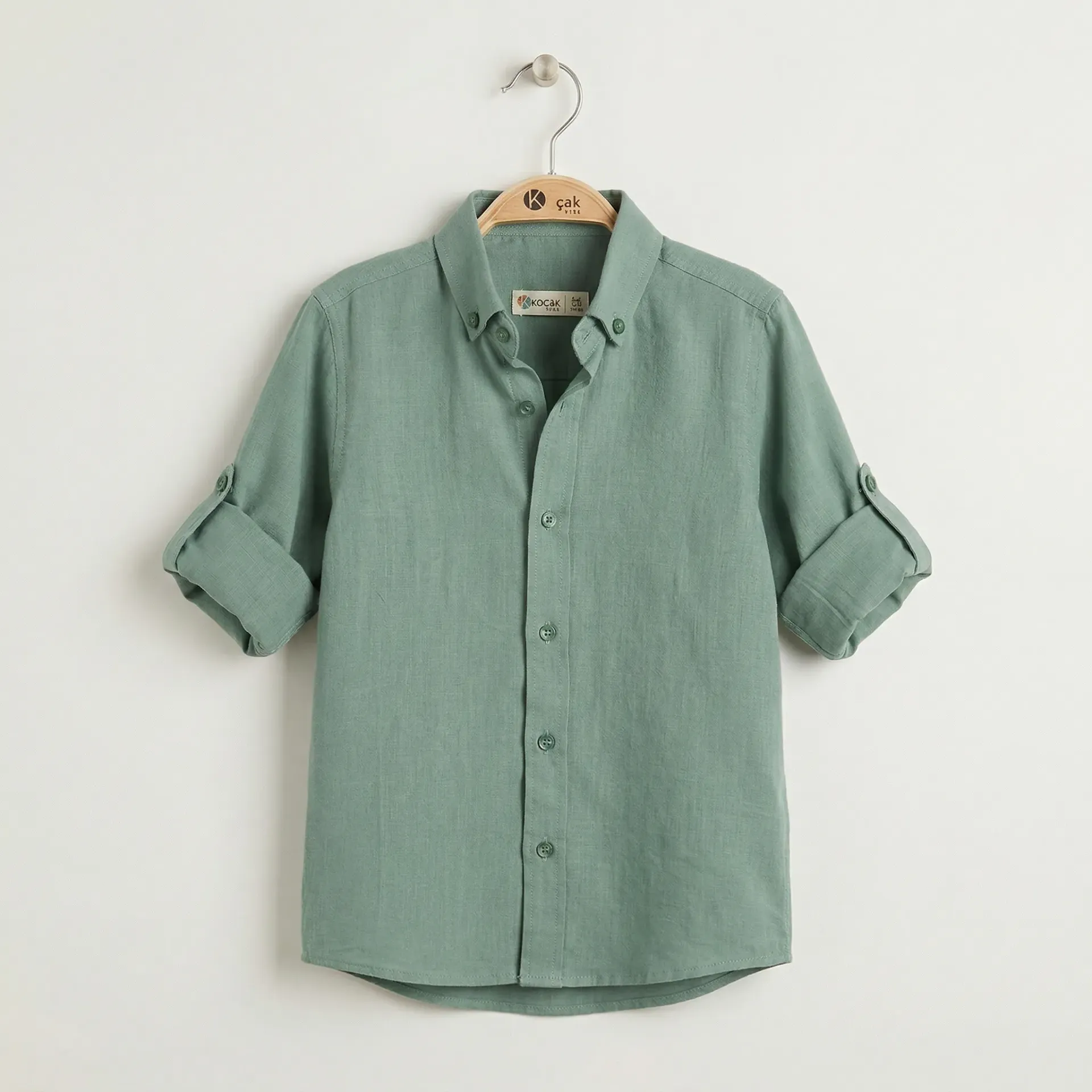 Boys shirt green (122/128)