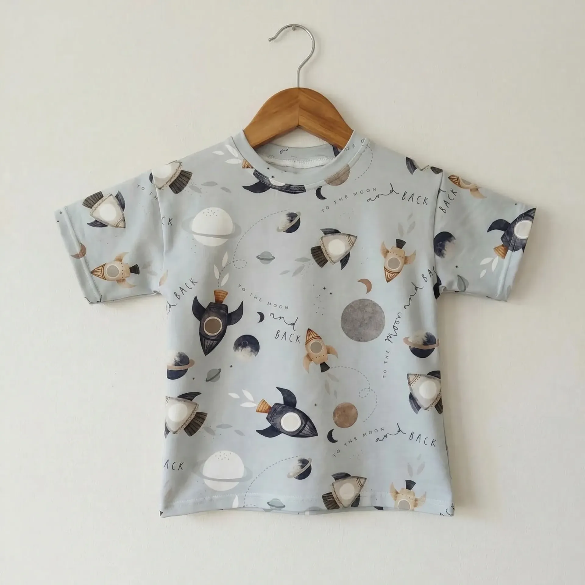 Kinder T-shirt met Ruimteprint (86/92)