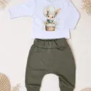 Baby set konijn in luchtballon – shirt en broek