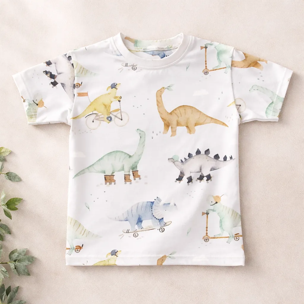 Kids T-shirt with dinosaur print
